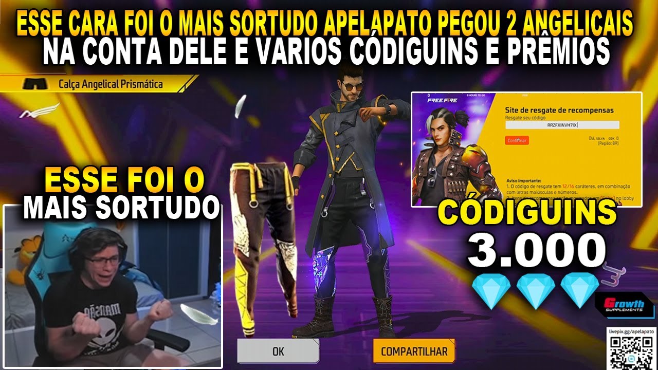 ESSE CARA FOI O MAIS SORTUDO APELAPATO PEGOU 2 ANGELICAIS NA CONTA DELE E VARIOS CÓDIGUINS E PRÊMIOS