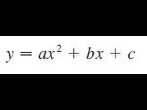 Differentiate The Function Y Ax 2 Bx C Youtube