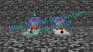 How to test for custom named items with command blocks