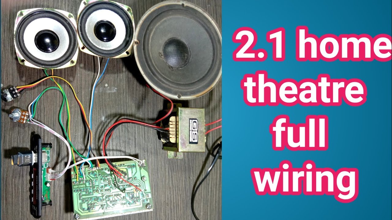 2.1 Home Theatre full Wiring Karna Sikhaye // 2.1 होम थिएटर वायरिंग करना सीखें