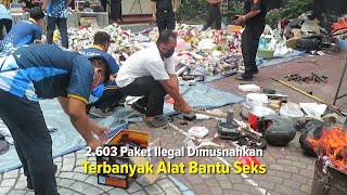 Paling Banyak Alat Bantu Seks, Ribuan Paket Ilegal Dimusnahkan