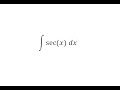 تكامل بالعربي  - Integral of sec (x)