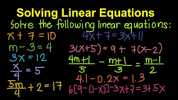 Solving Linear Equations (English)