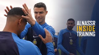 Ronaldo congratulates Aziz 🎈 team is getting ready for Champions League | AlNassr inside training