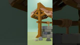 Low-Poly Well created in Blender. Tutorial from 3D-Artist Grant Abitt. YT: @grabbitt