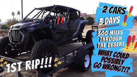 Road to Primm for the RZR Turbo S 4 Shakedown - Blowout on the Highway!