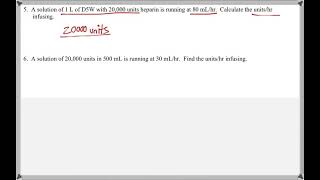 Math 117 : Chapter 21 #5 (Math For Allied Health Tutorial : Heparin)
