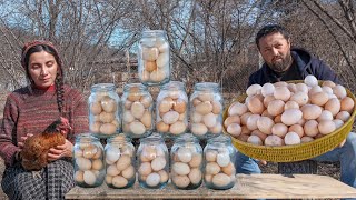 Заготовка на зиму в деревне - Долгосрочное хранение яиц! Семейная фермерская жизнь