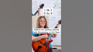 Strumming Pattern for Getting Started with 3/4 Time #beginnerguitarlessons #beginnerguitartutorial
