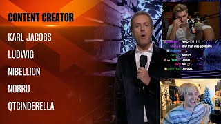 Streamers react to Ludwig winning Content Creator of the Year