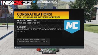 NBA 2K22 HOW TO UNLOCK FAST TRAVEL SPAWN POINTS ALL OVER THE CITY SUPER FAST AND EASY!