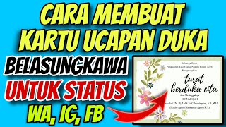 How to Make a Practical and Beautiful Condolence Card for WhatsApp, Instagram, and Facebook Status How to Make a Practical and Beautiful Condolence Card for WhatsApp, Instagram, and Facebook Status