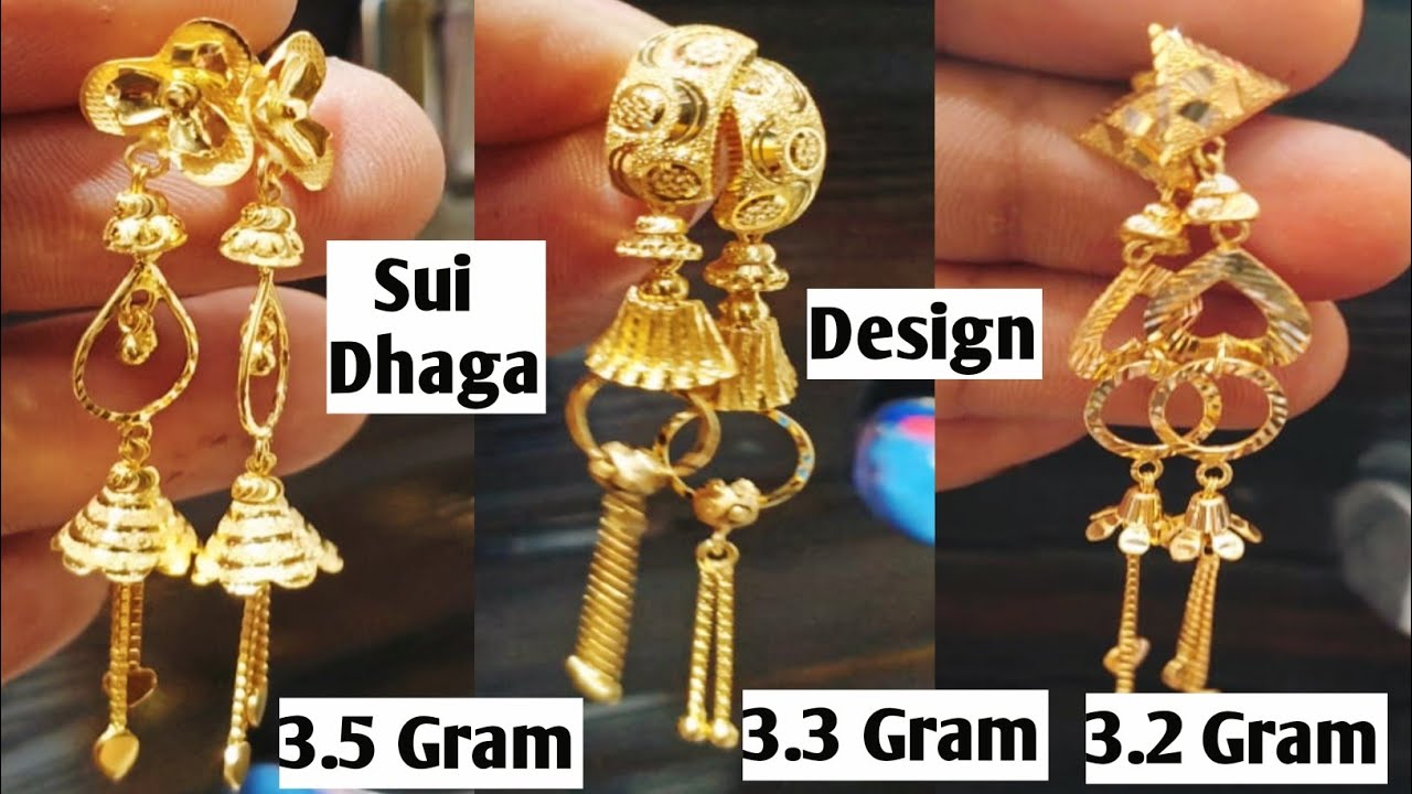 20 Sui dhaga ideas | gold earrings designs, gold jewelry fashion, gold  jewelry indian