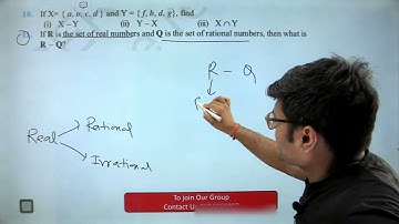 11. If R is the set of real numbers and Q is the set of rational numbers, then what is R – Q?