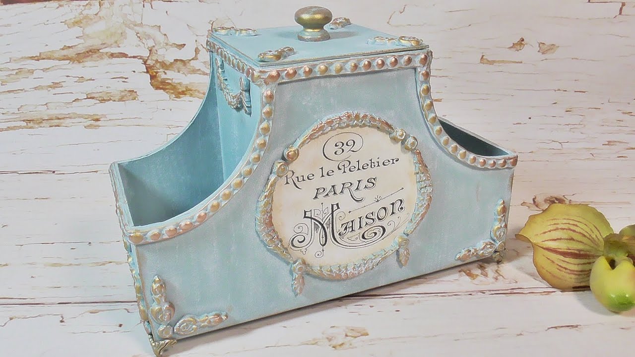 ПОСМОТРЕТЬ, КАК СДЕЛАТЬ КАРТОННУЮ КОРОБКУ В ВИНТАЖНОМ СТИЛЕ