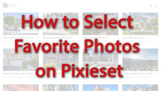 How to Select favorites in Pixieset