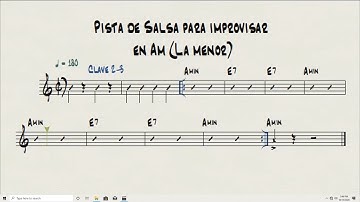 Pista de Salsa para improvisar  en Am (La menor) - Sonido profesional