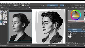 portrait time lapse in krita