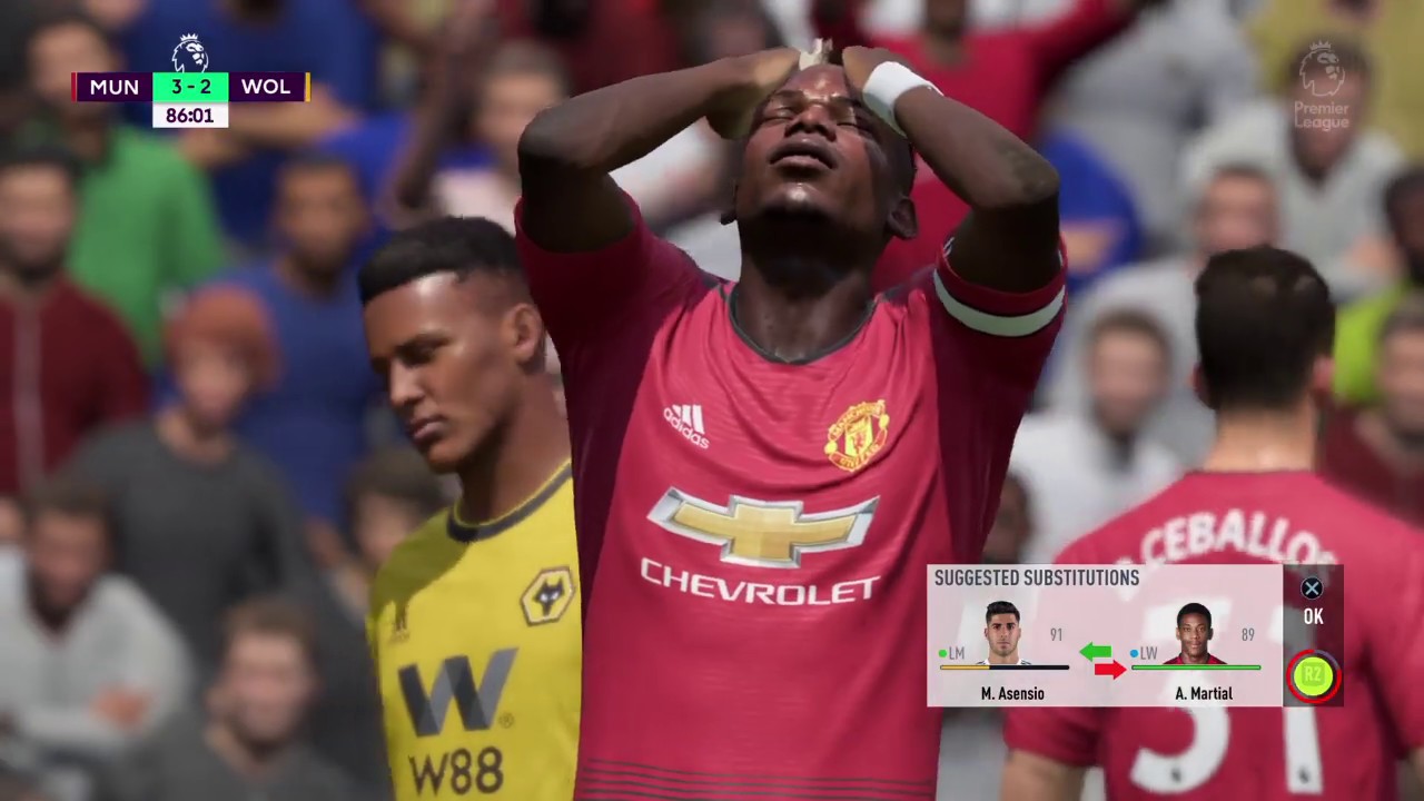 FIFA 19: Manchester United vs Wolves