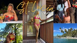 ST LUCIA TRAVEL VLOG: My Birthday Trip. Street Party. Exploring. Zoetry Marigot Bay Room Tour & More