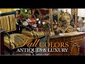 Fine Fall Home Decorating Ideas Shopping Tour w/ Autumn Leaves Music Ambience! Antiques, Estate 2022