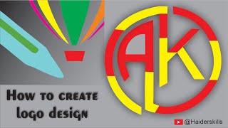 How To Create Ak Logo Edit On The Coreldraw Graphic Designing Make A Letter A.k Logo