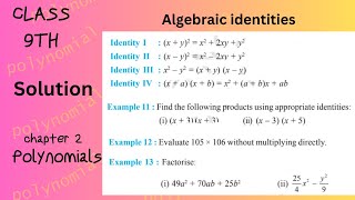 Polynomials l Class 9 Maths | algebraic identities example 11,12,13 I eg 11,12,13  I  2024-25 Net Worth