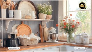Shabby Chic Farmhouse Magic: Antique Furniture, Cozy Kitchen & Grandmacore Living Room Ideas!