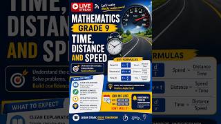 TIME, DISTANCE AND SPEED - MATHEMATICS GRADE 9 LESSON