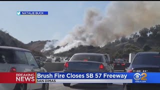 A 2 to 3-acre brush fire broke near the 57 and 71 freeways in via
verde area of san dimas.