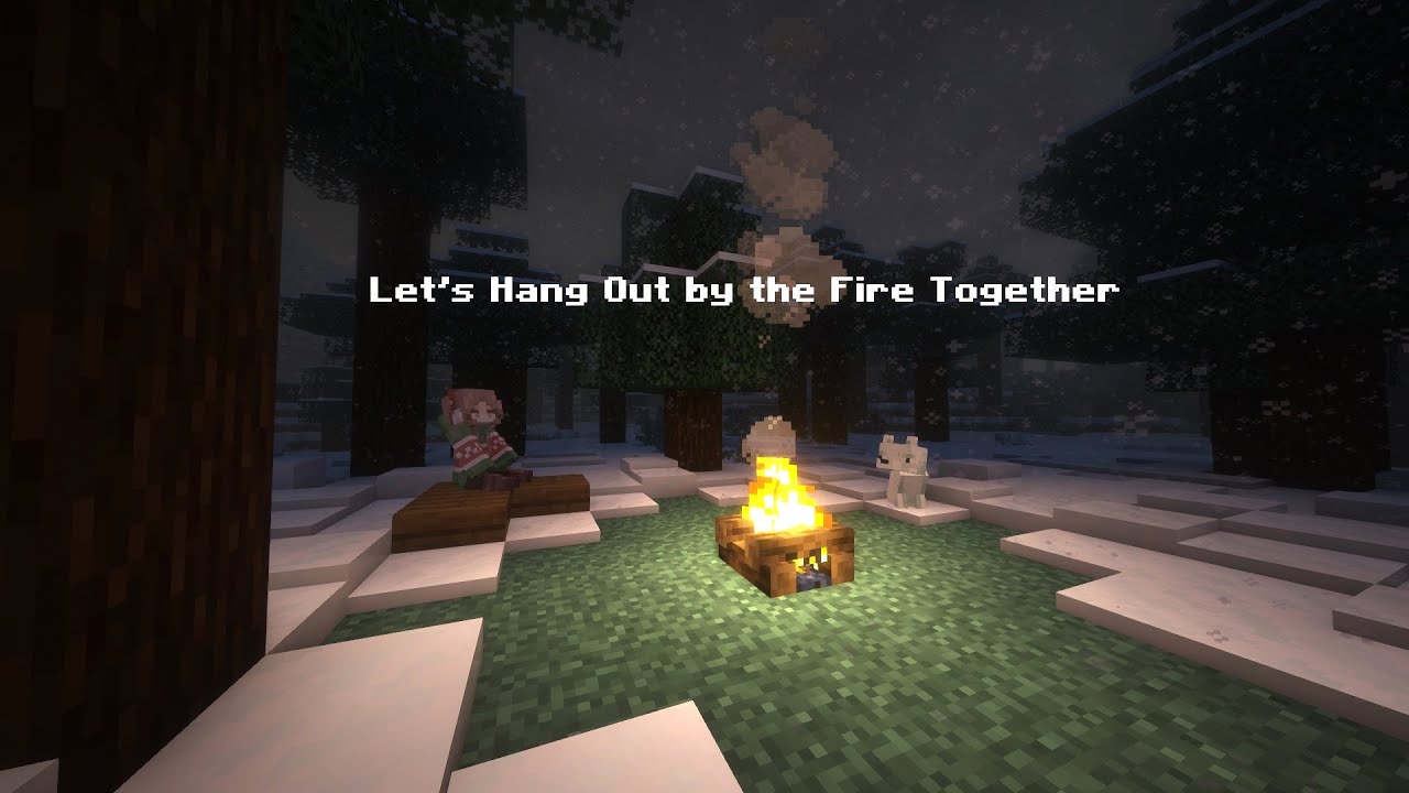 "Winter is Here! Cozy Minecraft Vibes ❄️ Let's Hang Out by the Fire Together"