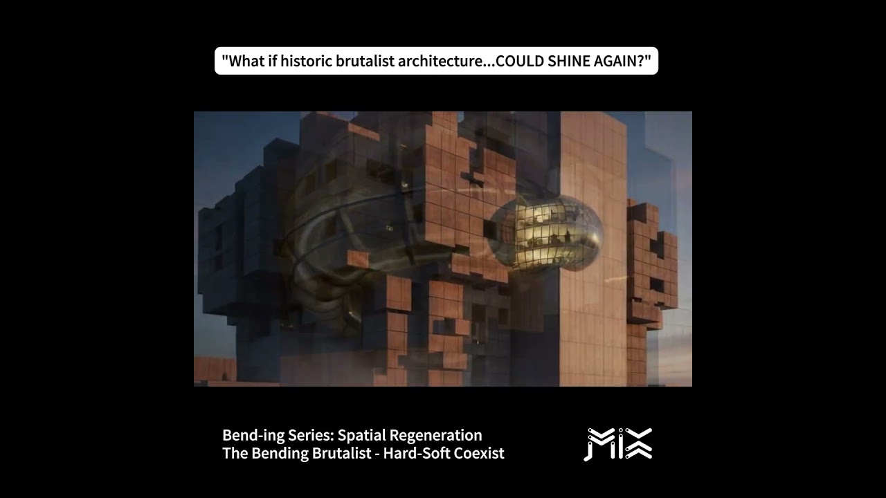 BEND-ING: The Bending Brutalist (Hard-Soft Coexist) | Spatial Regeneration | AI Generated