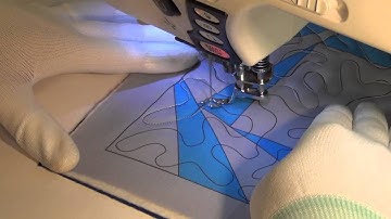 Beginner Machine Quilting Stippling in a Spinning Square Block