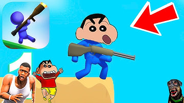 SHINCHAN NOOB VS PRO VS HACKER IN bazooka boy with franklin & chop | Dream Squad Op