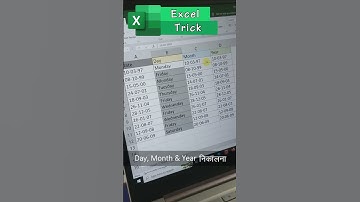 #shorts Day, Month & Year #exceltips #excel  #exceltricks #computertutorial #knowledgeworld