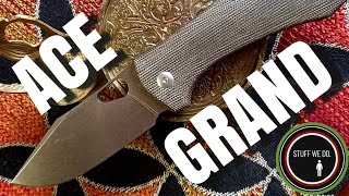 GIANTMOUSE ACE GRAND - GREEN CANVAS MICARTA. The best EDC knife: Full Review.