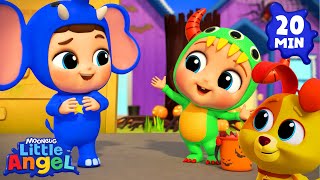 look at my halloween costume animal learning videos little angel kids songs nursery rhymes