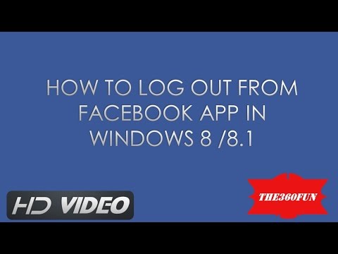 How to Log Out from Facebook App in Windows 8 / 8.1