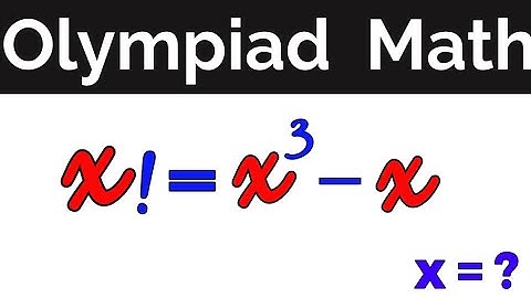 Solving Factorial Equation | Math Olympiad Problem