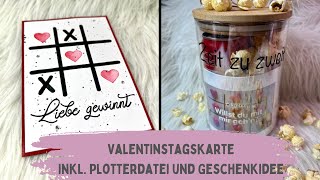 ❤️Valentinstagskarte inkl. 0€ Plotterdatei und Geschenkidee?❤️