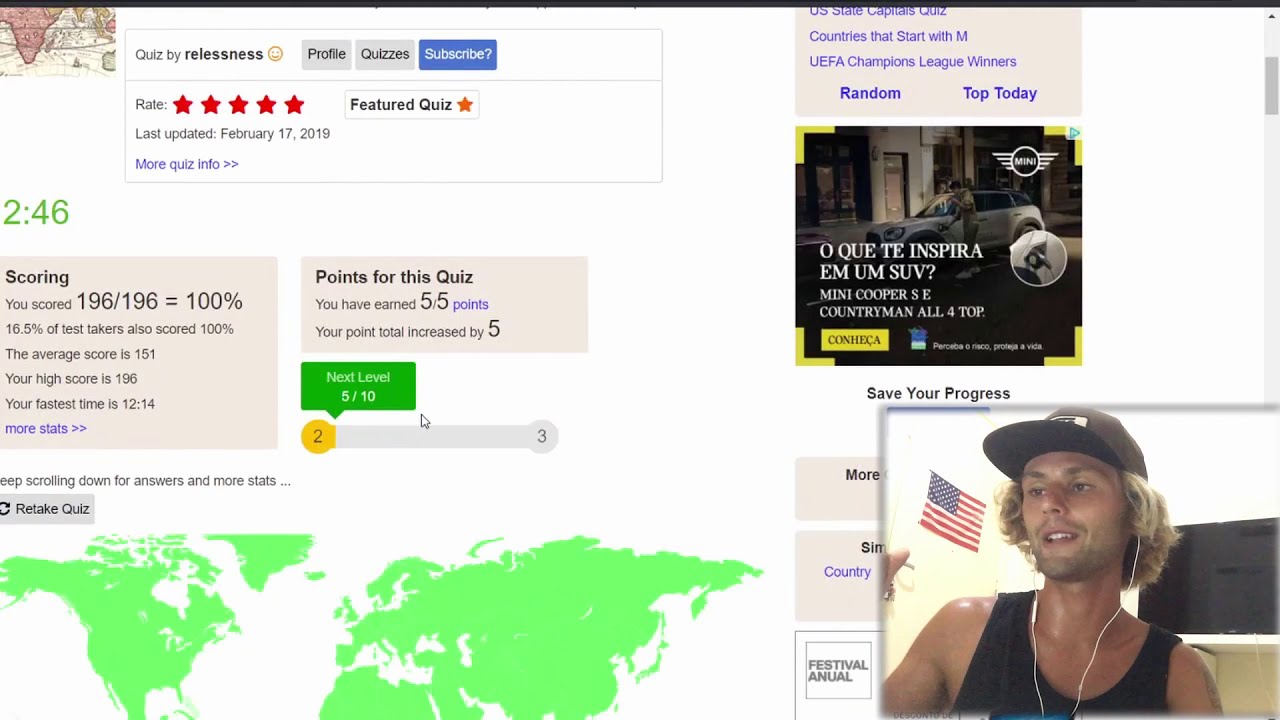 Attempting to Name Every Country on an Empty Map Jetpunk YouTube