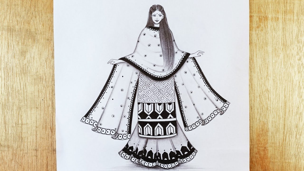 Beautiful Traditional Girl with beautiful Sharara Dress Girl with