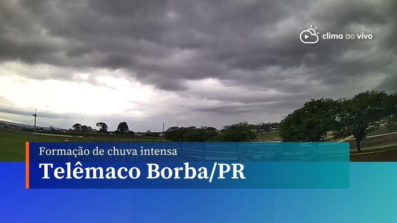 Formação de chuva intensa em Telêmaco Borba nesta sexta-feira - 14/11/25