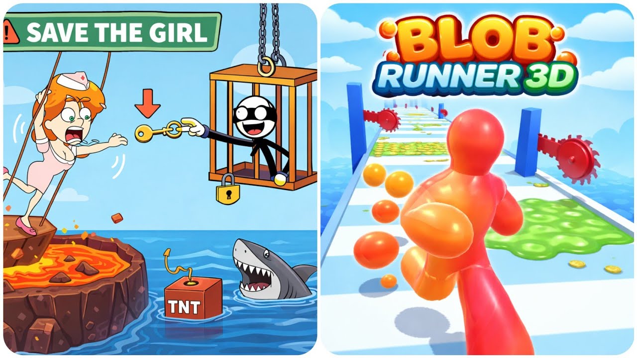 Save The Girl Vs Blob Run 3D👨‍💻👨‍✈️🎃🤬 Max All Levels Android iOS Gameplay