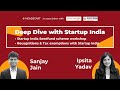 Deep dive with startup india  startup india  invest india  startup september  headstart