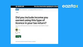 Conditionality - Tax Information screenshot 2