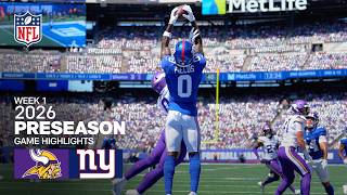 Minnesota Vikings vs. New York Giants | 2026 Preseason Week 1
