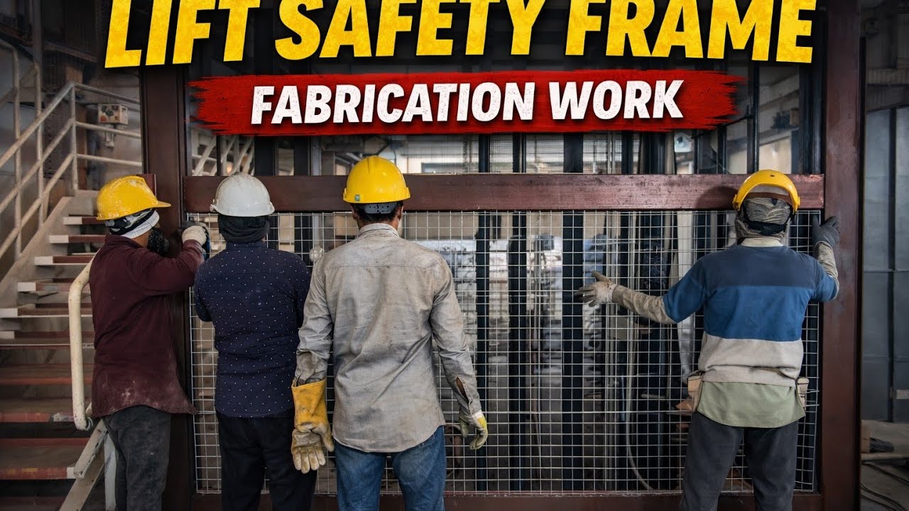 Lift  Safety Frame Making || Real Steel Fabrication Work Vlog ||