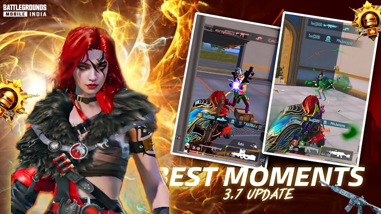 BEST MOMENTS OF 3.7 UPDATE | BGMI FRAG MOVIE | TOXICGOD 🏆❤‍🔥