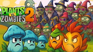 PVZ2: FROST BONNET AND MANGO FIRE VS WIZARDS AND JESTER ZOMBIES  screenshot 4